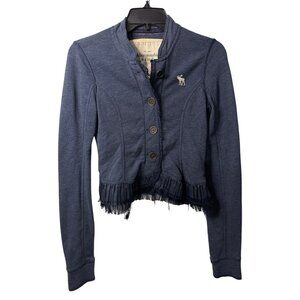 VTG Y2k Abercrombie & Fitch Small Ruffle Hem Button Front Jacket Bella Swan Core